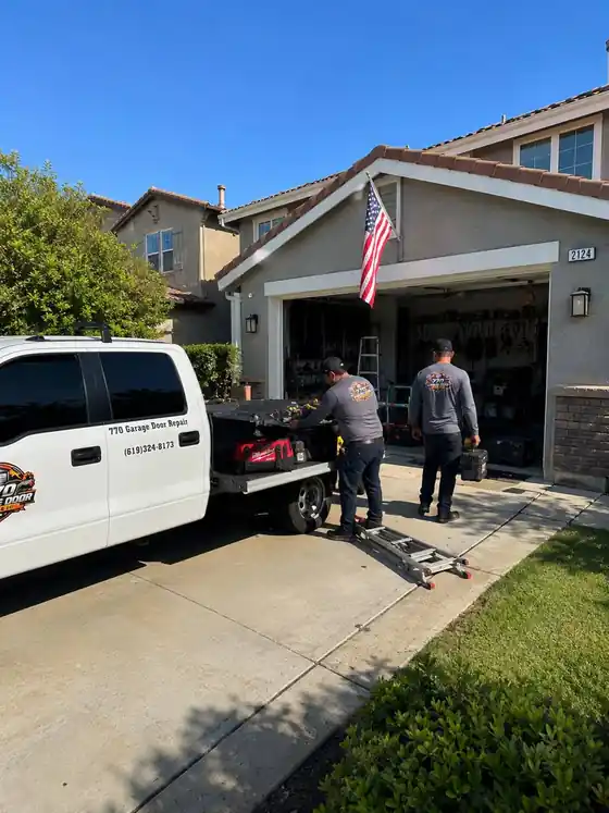 On a service call in a customer driveway